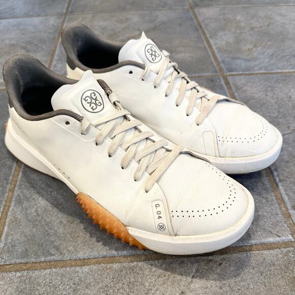 G/FORE Men\'s G.112 Golf Ops Shoes Lace-Up Low Top Spikeless Sneakers, White main image 11
